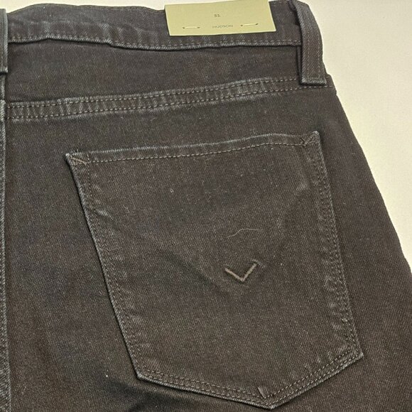 HUDSON Nico Mid-Rise Super Skinny Jean Sz 31 Black - Picture 10 of 14